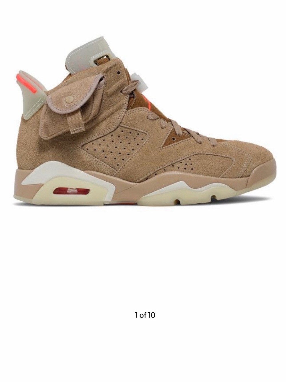 Authentic Travis Scott x Jordan Retro 6 British khaki brand new